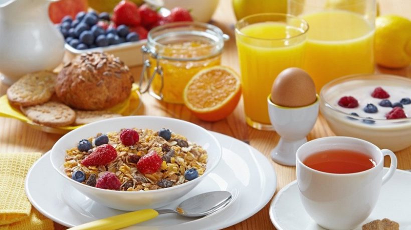 Ideal breakfast, healthy and balanced