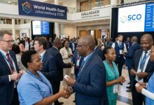 Healthcare professionals networking at the World Health Expo Johannesburg 2026 at Gallagher Convention Centre
