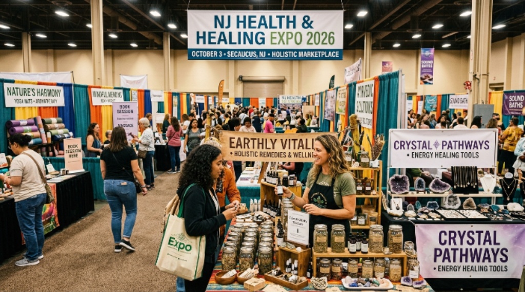 Holistic marketplace vendors at NJ Health and Healing Expo October 3 2026